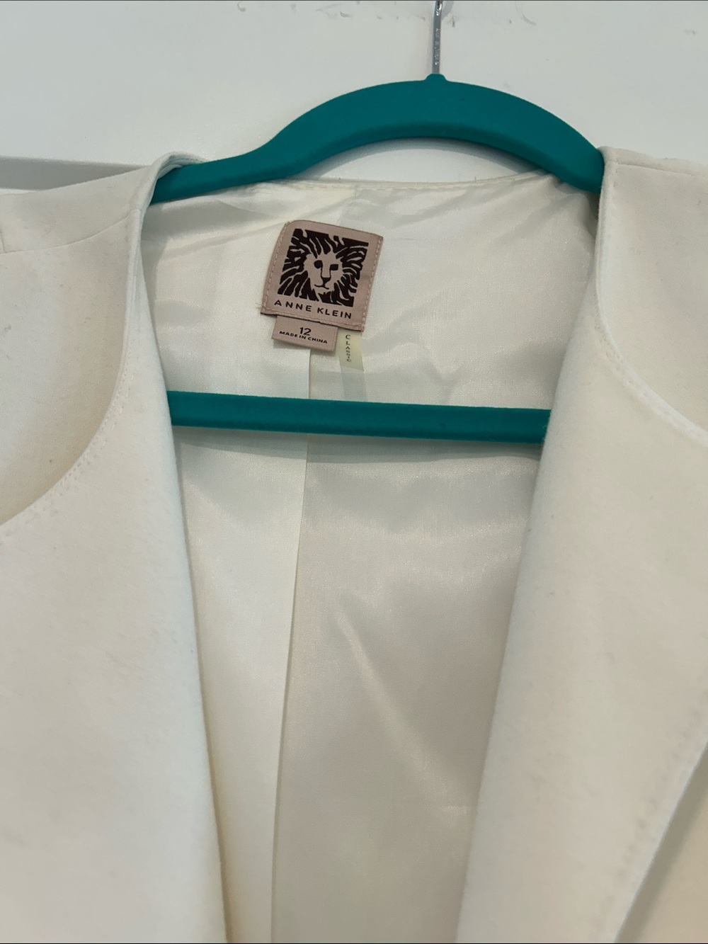 Anne Klein Cream Belted Trench Coat - Picture 3 of 6